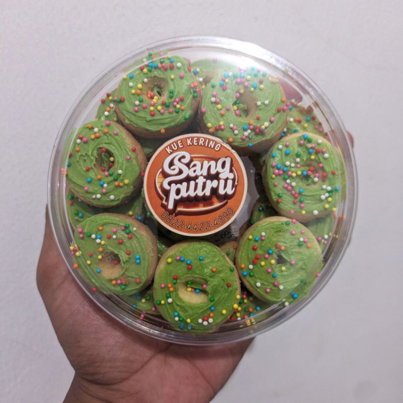 

Kue Kering Cookies Donuts Hijau 250 Gram Sang Putrii Homemade