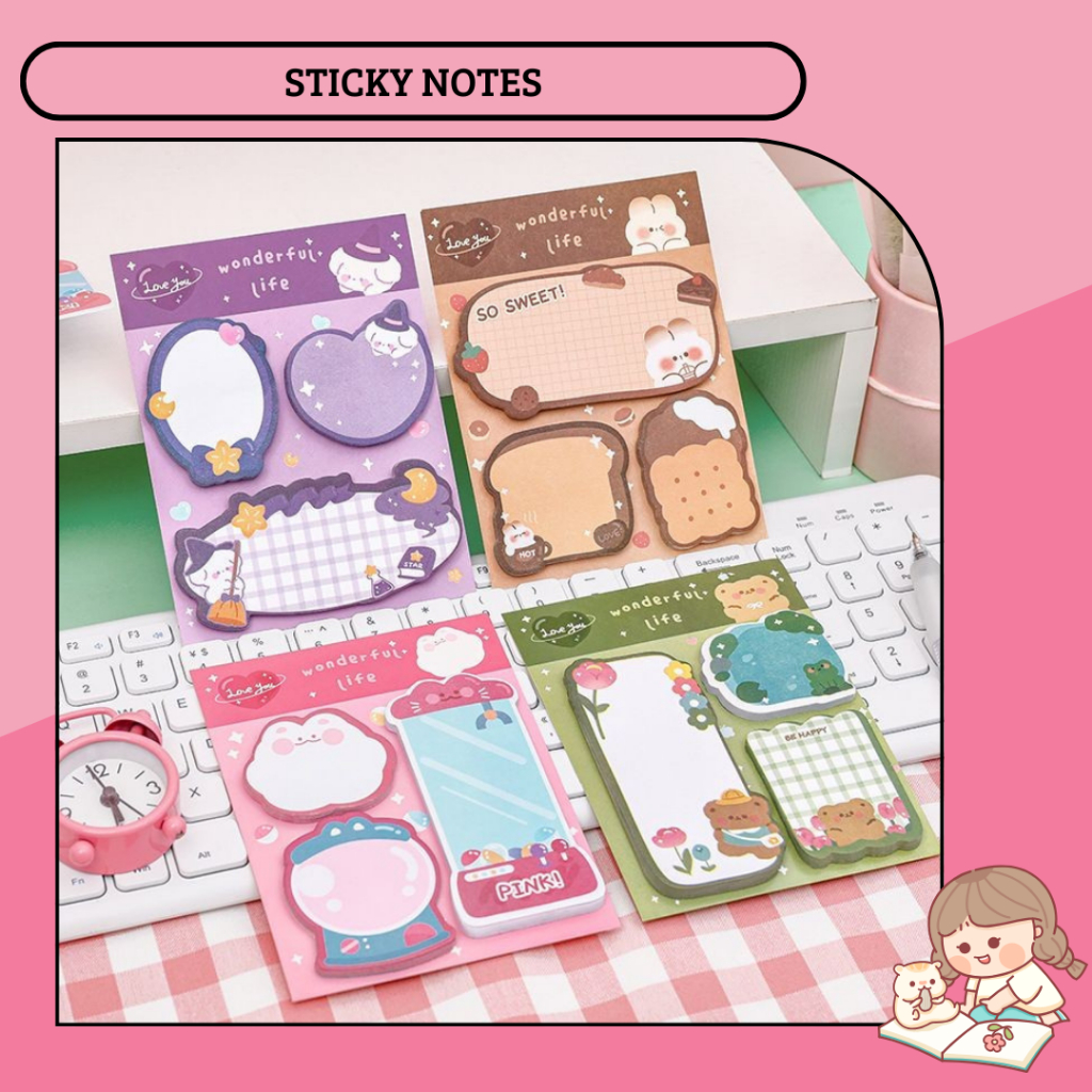 

STICKY NOTES LUCU AESTETIC NOTES CATATAN MEMO MINI