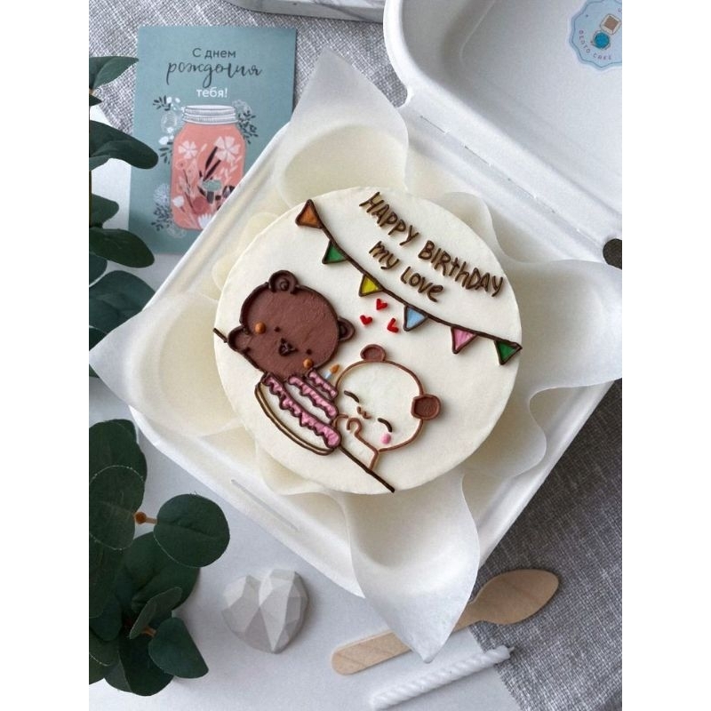 

cake bento (Korean cake) ukuran 10cm /Base: spongecake natural *baca deskripsi sebelum membeli*