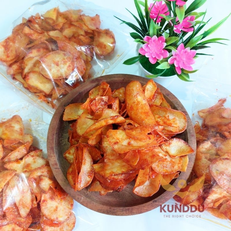 

Keripik singkong pedas balado cabai asli 150 gram