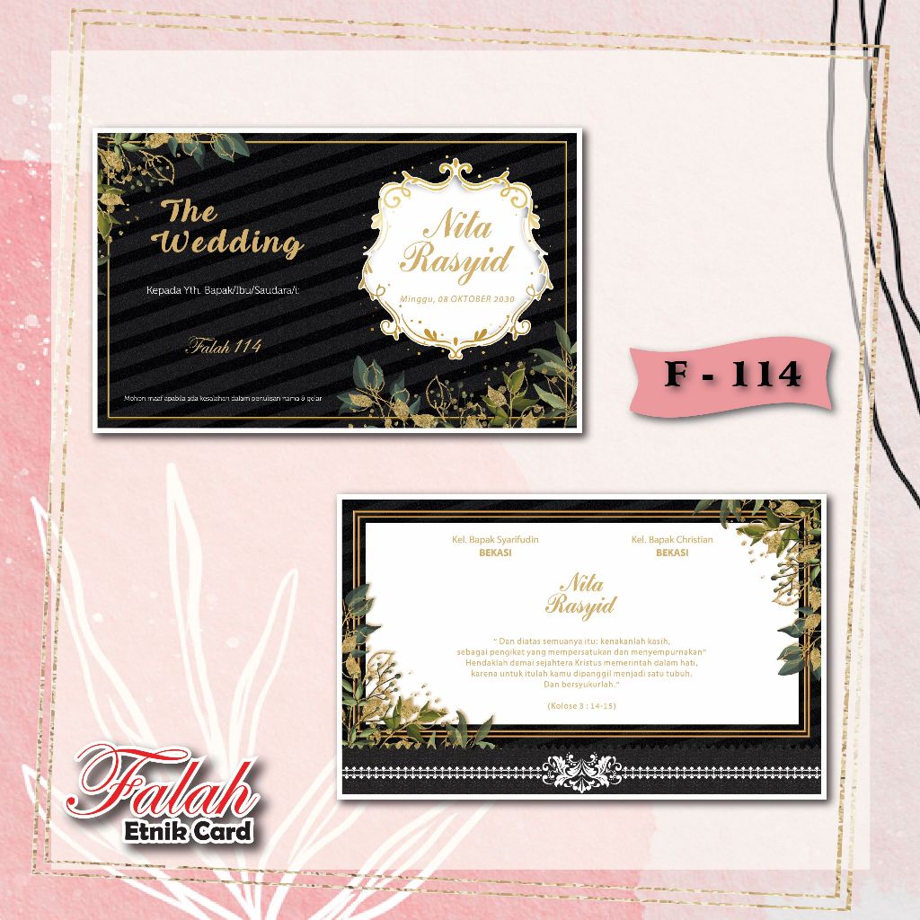 Blangko Undangan Pernikahan Falah 114 Harga Murah