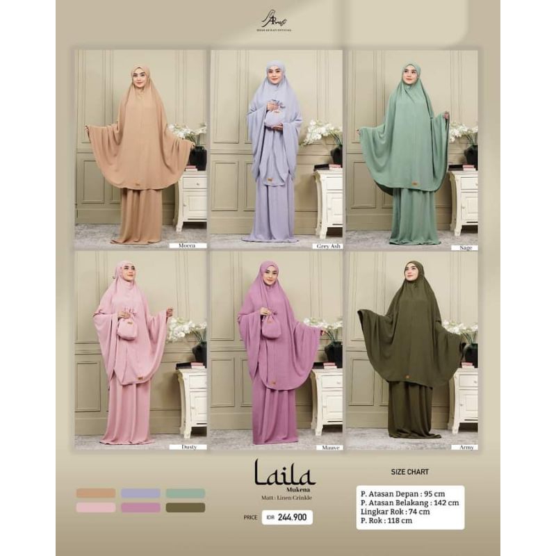 PROMO SPECIAL LAILA MUKENA polos jumbo  terbaru, untuk sholat by arrafi ori