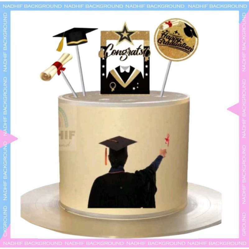 

TOPER WISUDA/CAKE DECORASI GRADUTE/HIASAN KUE