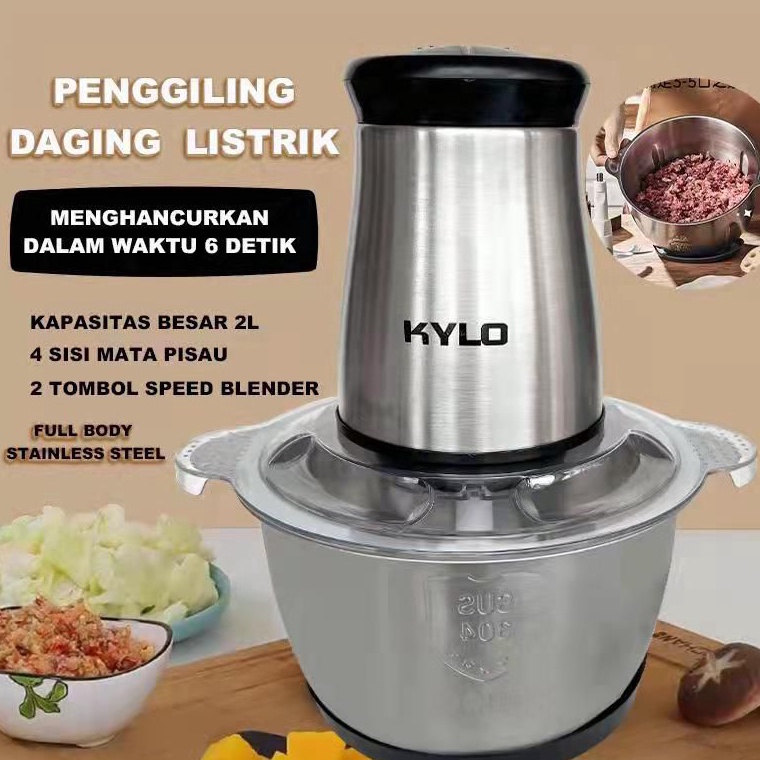 RHq  KYLO  Blender Daging StainlessFood Chopper StainlessBlender Capsule
