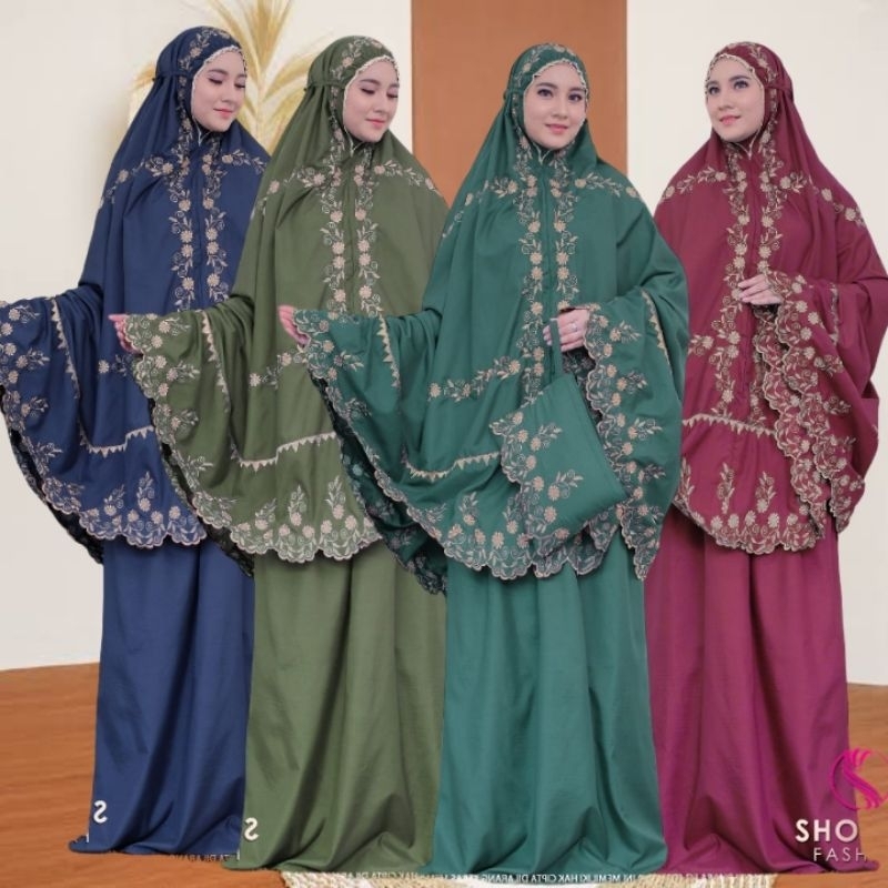 MAJIDAH MUKENA BORDIR BAHAN POLYCOTTON Original by Shofiya