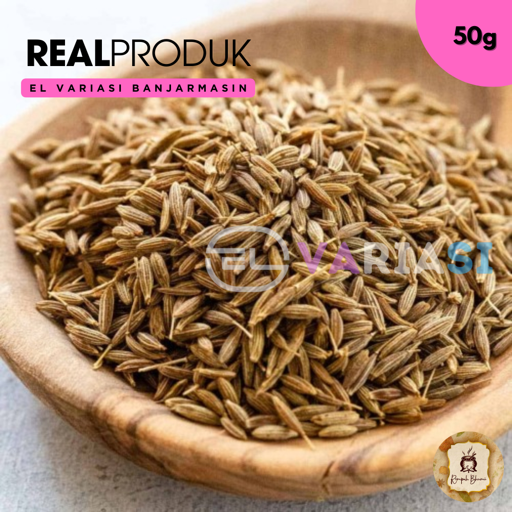 

50g || Jintan Putih Cumin Seed Import / Rempah Bumi / Herbal Organik By. EL Variasi