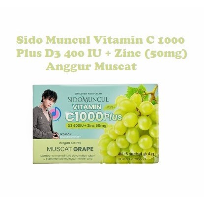 

SIDOMUNCUL Vitamin C 1000 Plus Anggur Muscat [6 pcs]