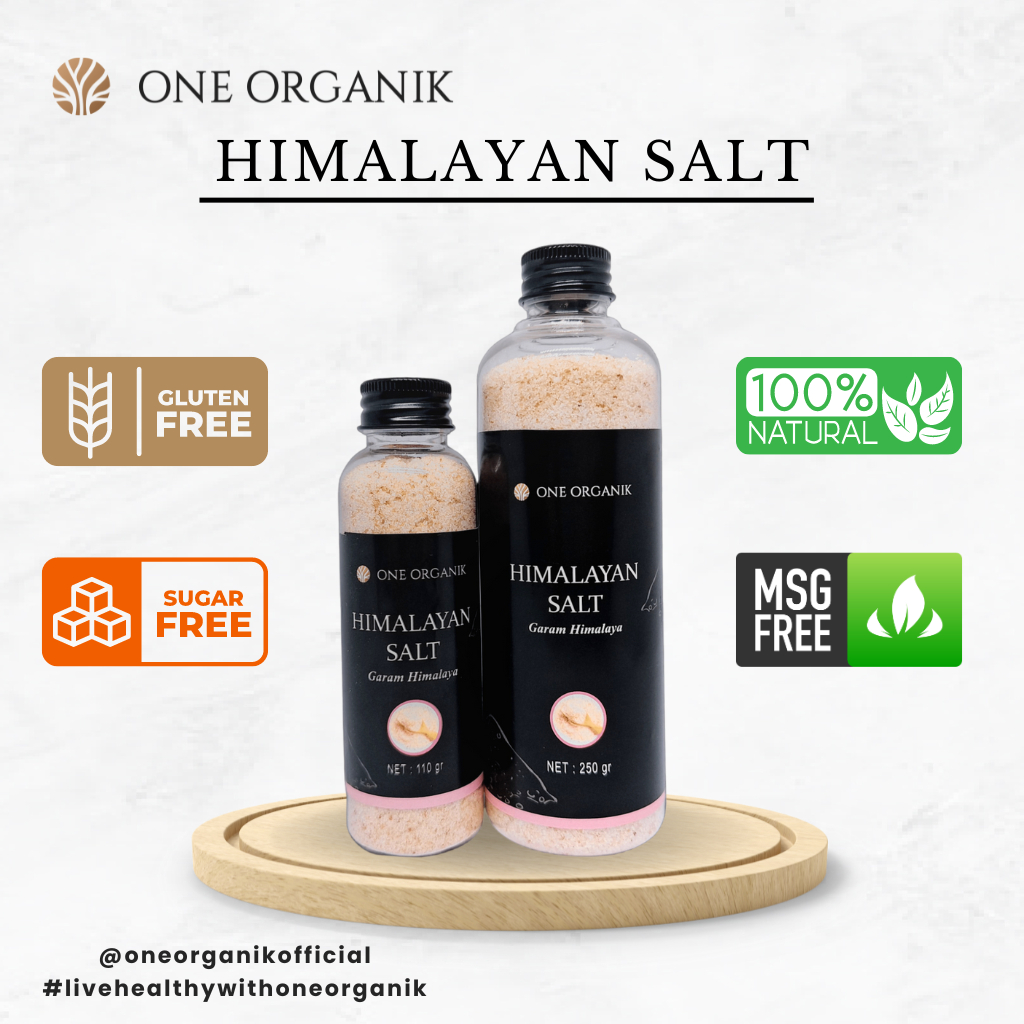 

Paket Bundling One Organik Himalayan Salt | (110 gr & 250 gr)