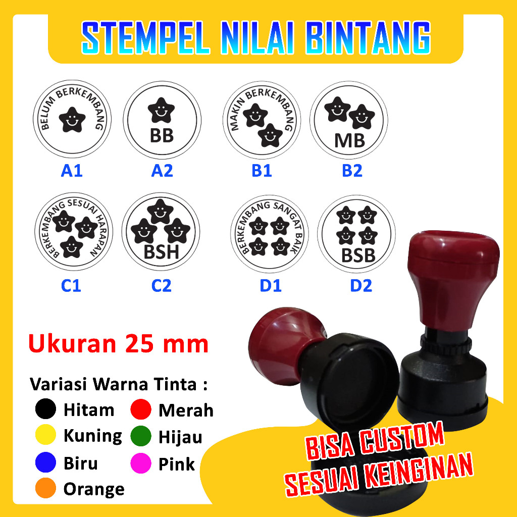 

STEMPEL NILAI PAUD 25MM (STEMPEL FLASH OTOMATIS)