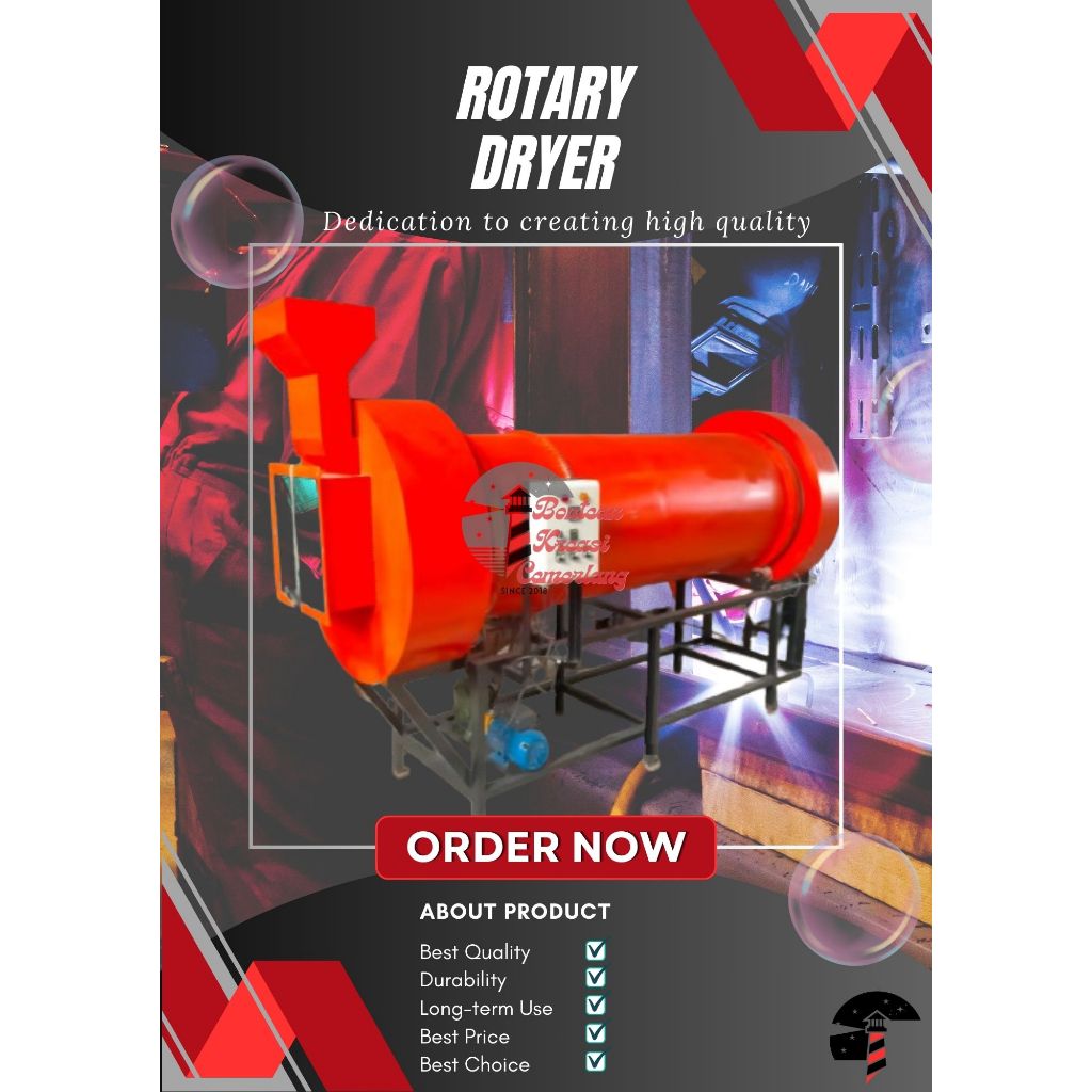 Rotary Dryer / Pengering Rotary / Pengering Padi/Jagung/singkong Dll.