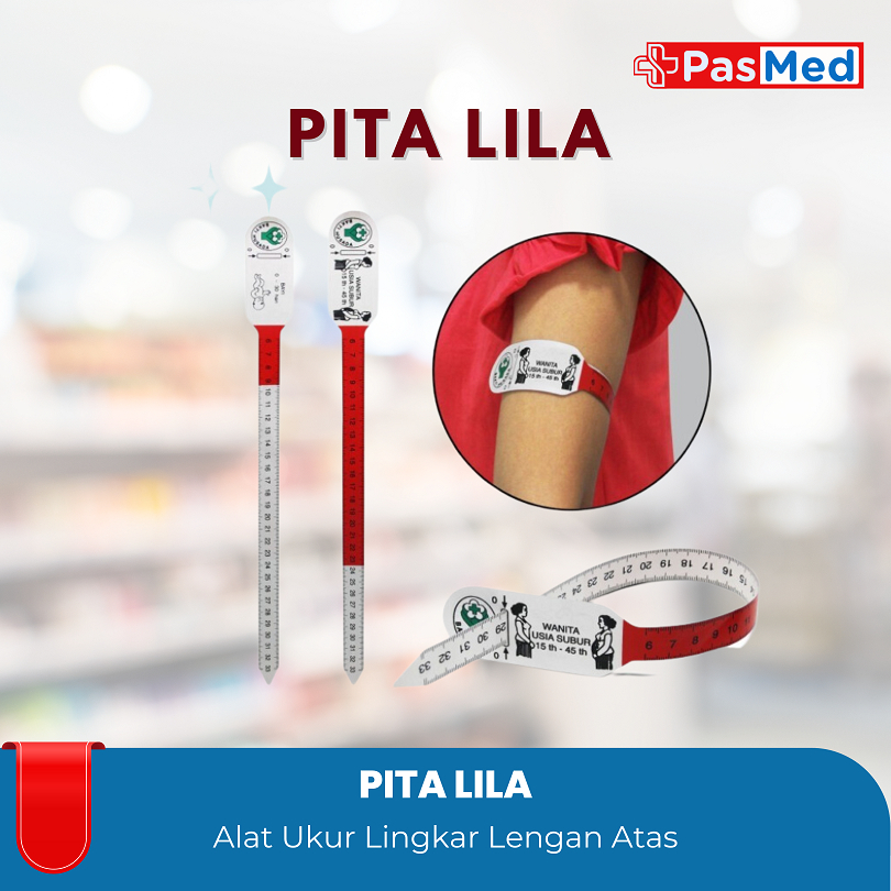 Pita LILA Alat Ukur Lingkar Kepala bayi / Alat Ukur lingkar Lengan