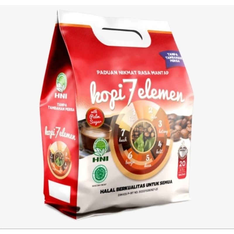 

Kopi 7 Elemen Kopi Sevel 20 Sachet Original HNI HPAI