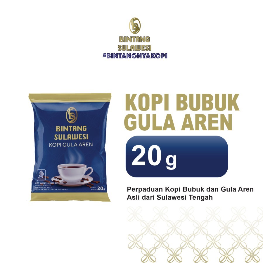 

Paket Grosir Kopi gula aren saset Bintang Sulawesi