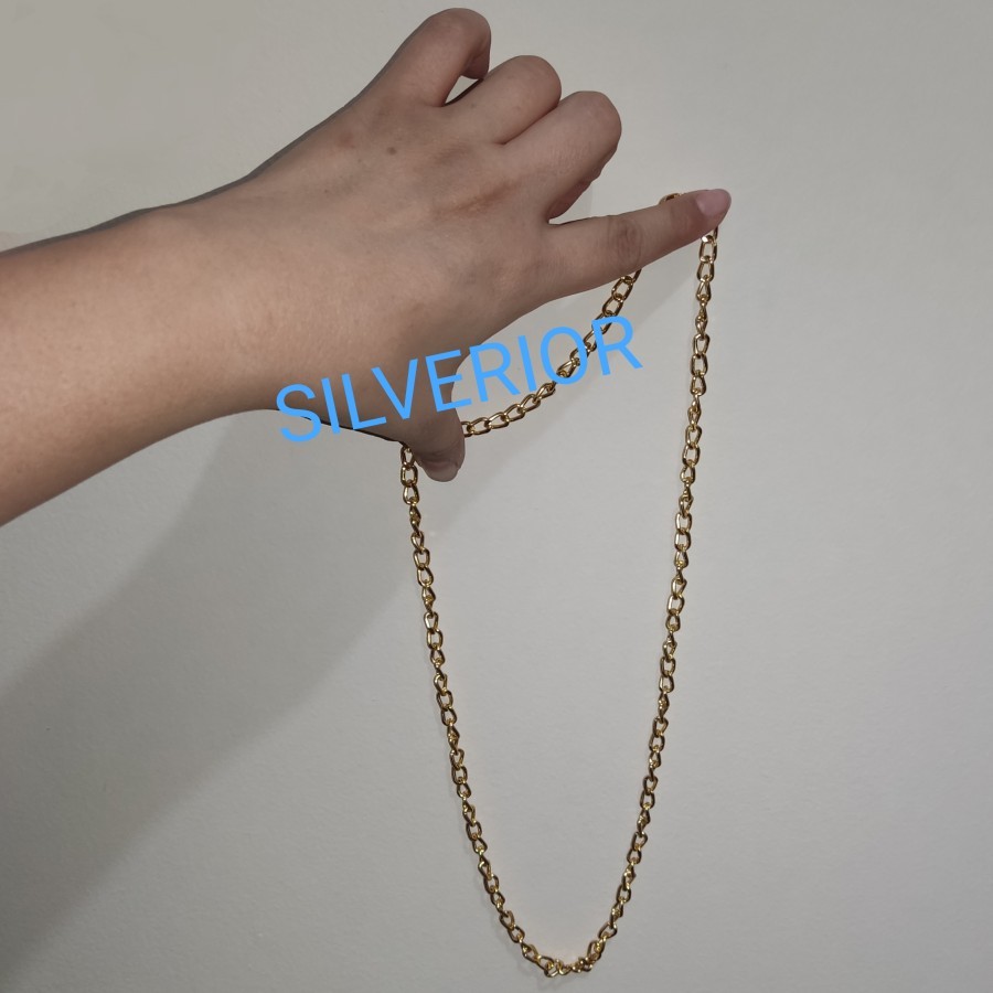 Rantai kalung emas besar tebal kaleng biskuit