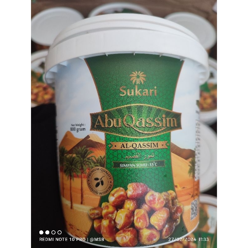 

Kurma Sukari ember 800gr. barang hanyar exp 2026.