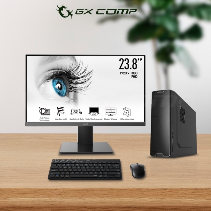 PC Gaming Rakitan full set Ryzen 5 8600G | 16GB Ram | 256GB | 24" MSI