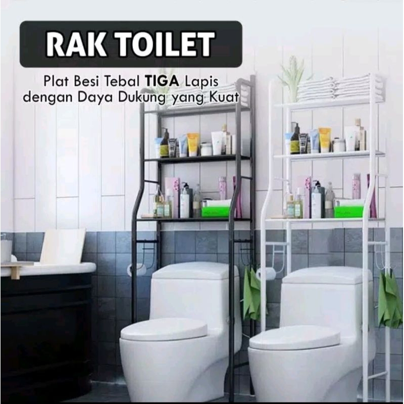 Rak Toilet Kamar mandi Rak Closet 3susun Rak Sabun Kamar Mandi