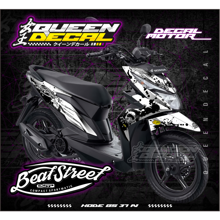 Decal Stiker Beat Street Cool / Stiker Decal Motor Beat Street Esp Full Body Custom - BS