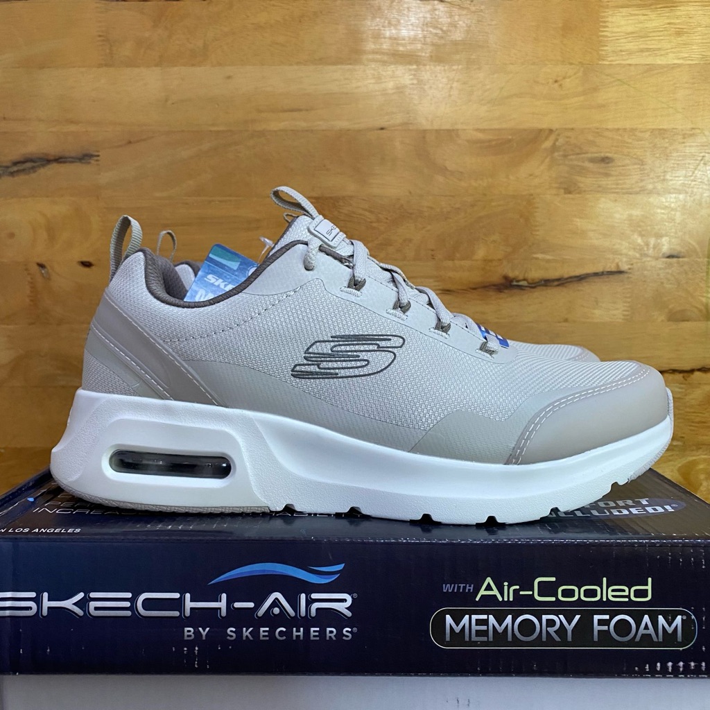 SEPATU SKECHERS PRIA SKECHERS AIR COURT PROVINCE 232647 OFF WHITE SNEAKER RUNNING SPORTY ORIGINAL CO
