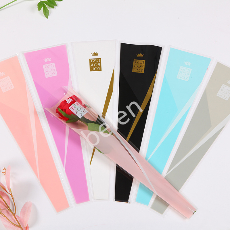 

[1PAK/20PCS] kantong bunga rose single Wrapping Plastik Mini Bucket Bunga Packaging Bag Flower F63