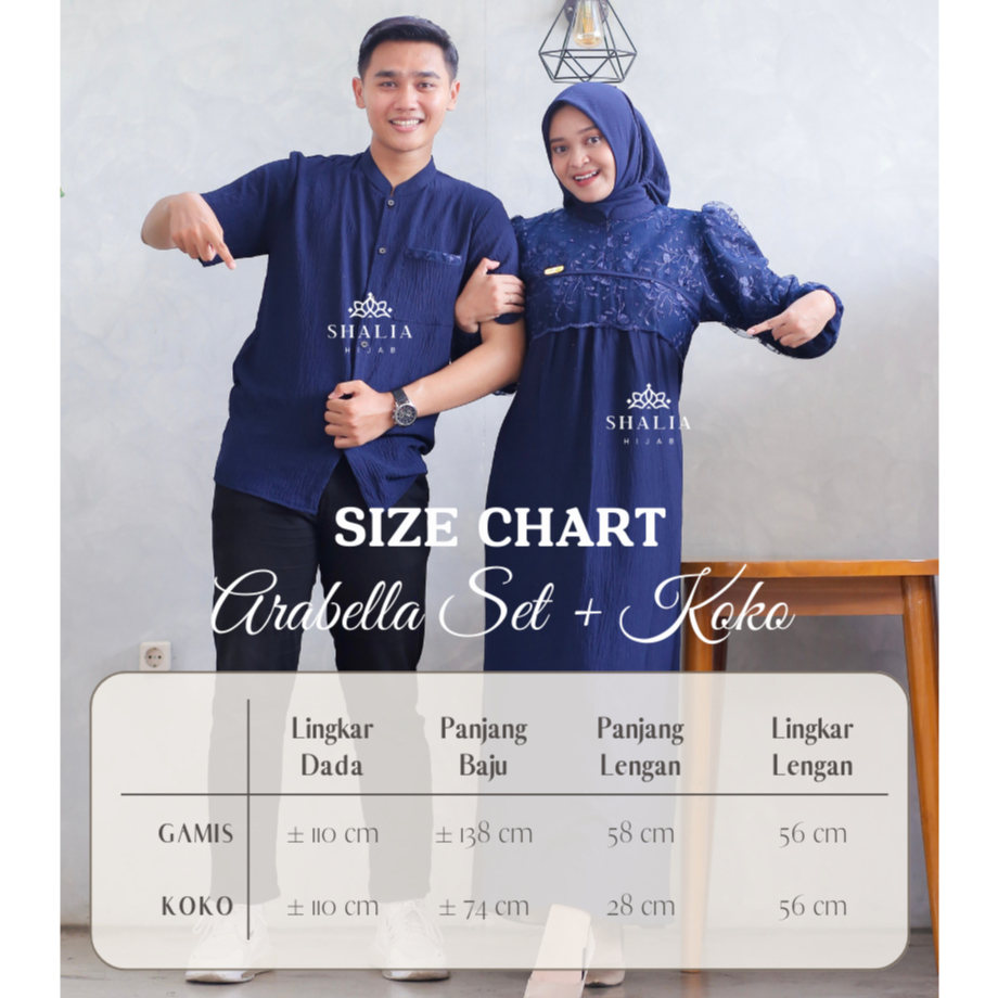BEST SELLER SHALIA HIJAB - ARABELLA DRESS SET HIJAB FREE KOKO GAMIS COUPLE SYARI MEWAH LEBARAN