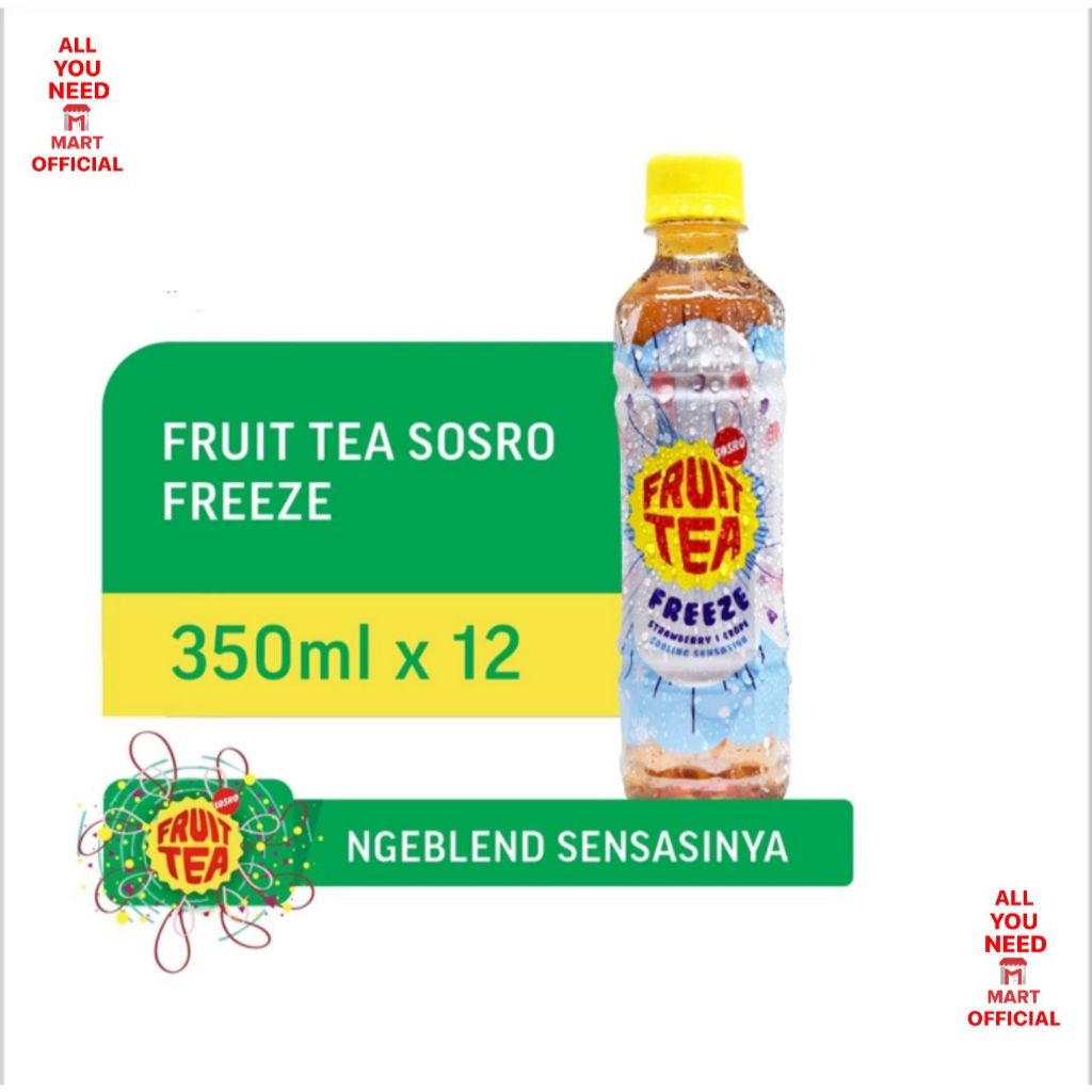 

FRUIT TEA SOSRO FREEZE PET 350ML ISI 12PCS/DUS EXP JAN 2025