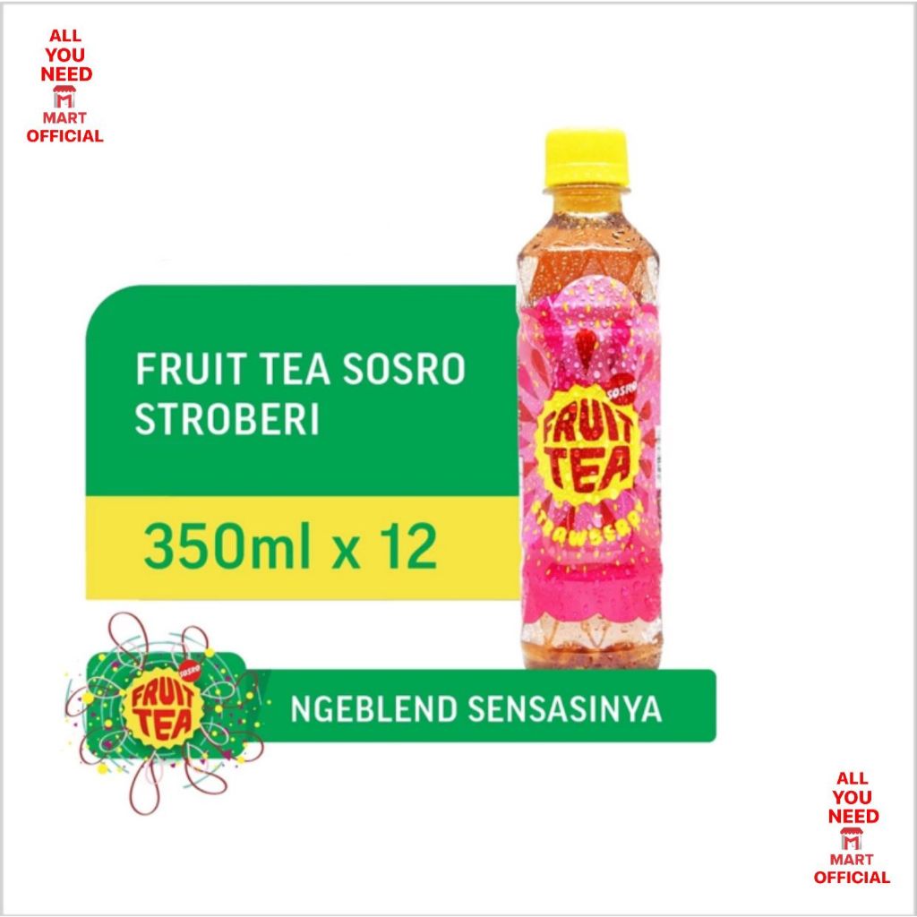 

FRUIT TEA SOSRO STRAWBERRY PET 350ML ISI 12PCS/DUS EXP FEB 2025