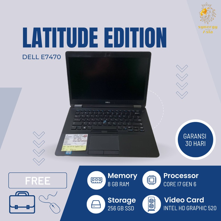 DELL LATITUDE E7470 CORE I7 GEN 6