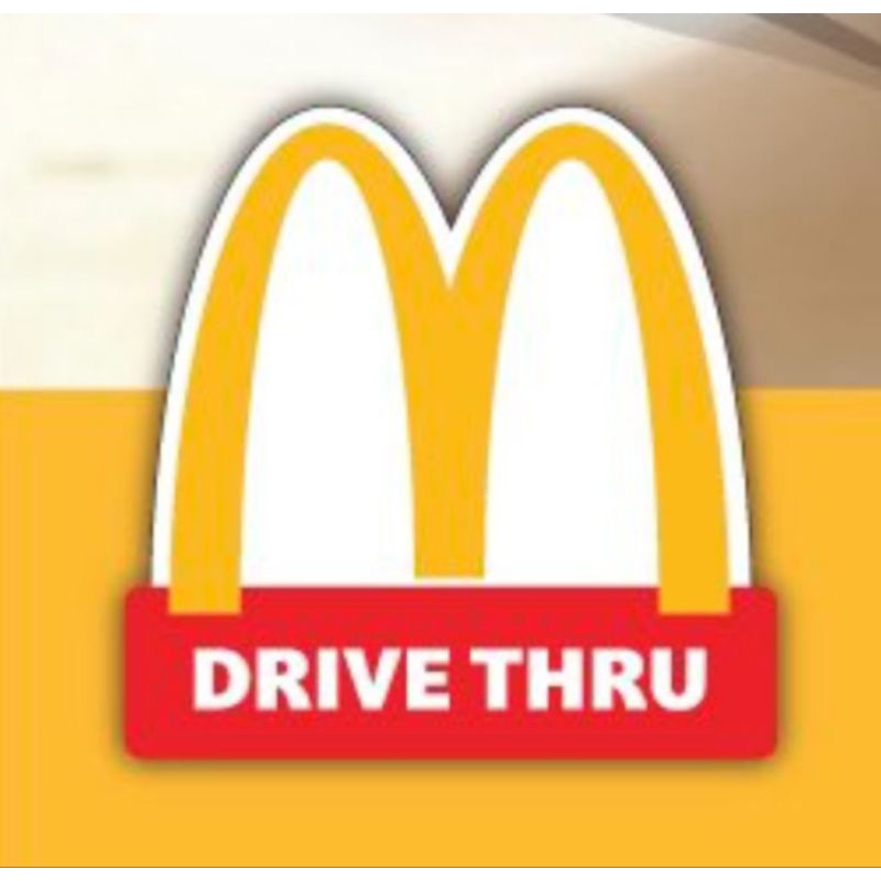 

stiker mcd Mcdonalds drive thru original