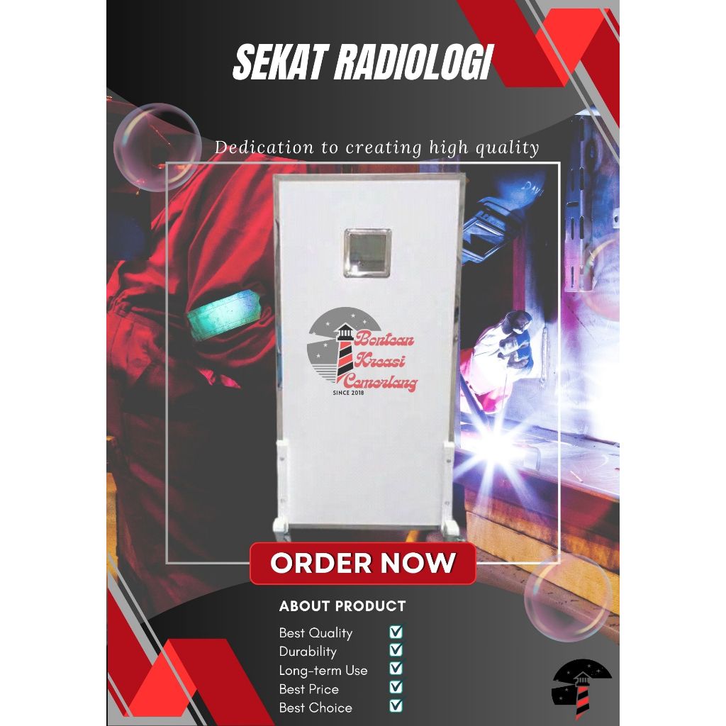 Pintu Anti Radiasi PB / Pintu Xray - Tabir Radiologi - Sekat Radiologi