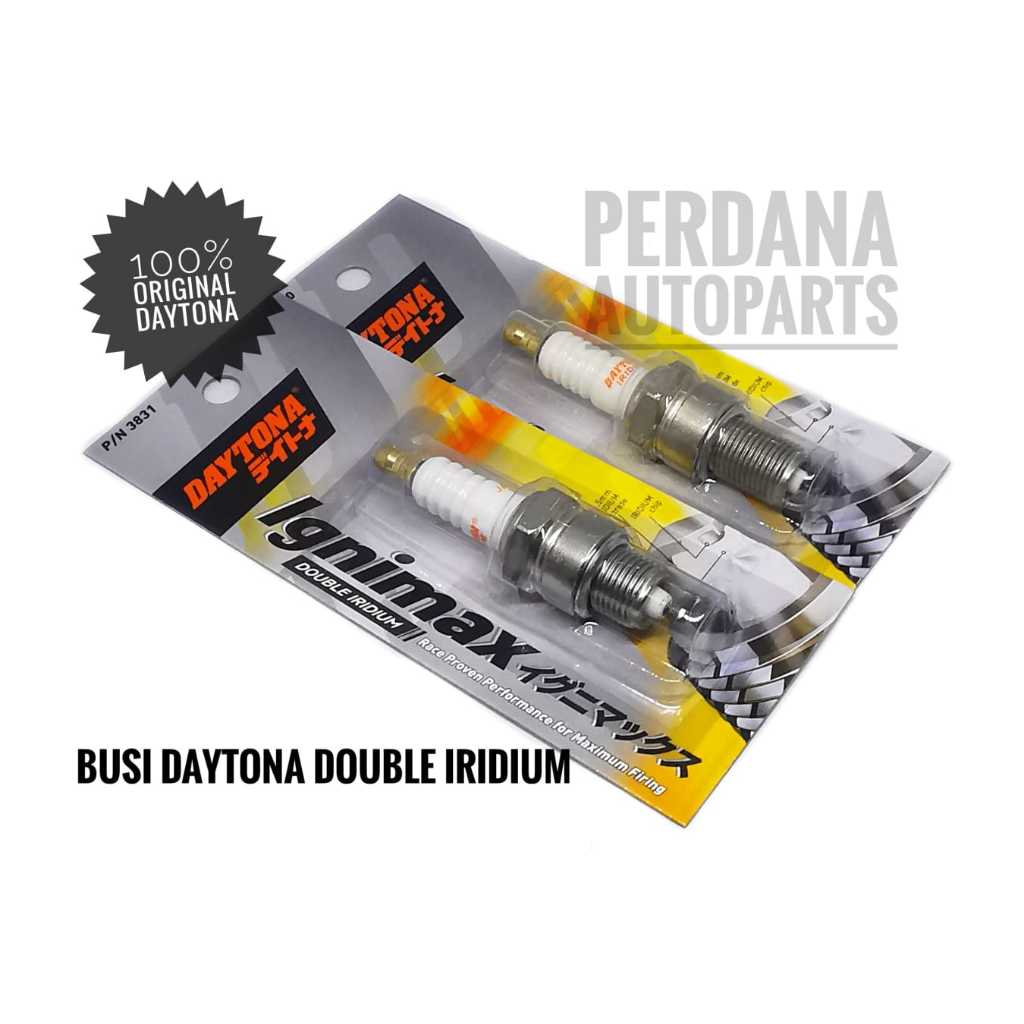 Busi Motor 2tak Drat Pendek / Panjang Original DAYTONA Double Iridium