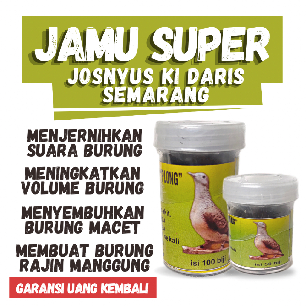 JAMU  PIL OBAT PAKAN VITAMIN BURUNG PERKUTUT GACOR BANGKOK BALI JOSSNYUSS KI DARIS