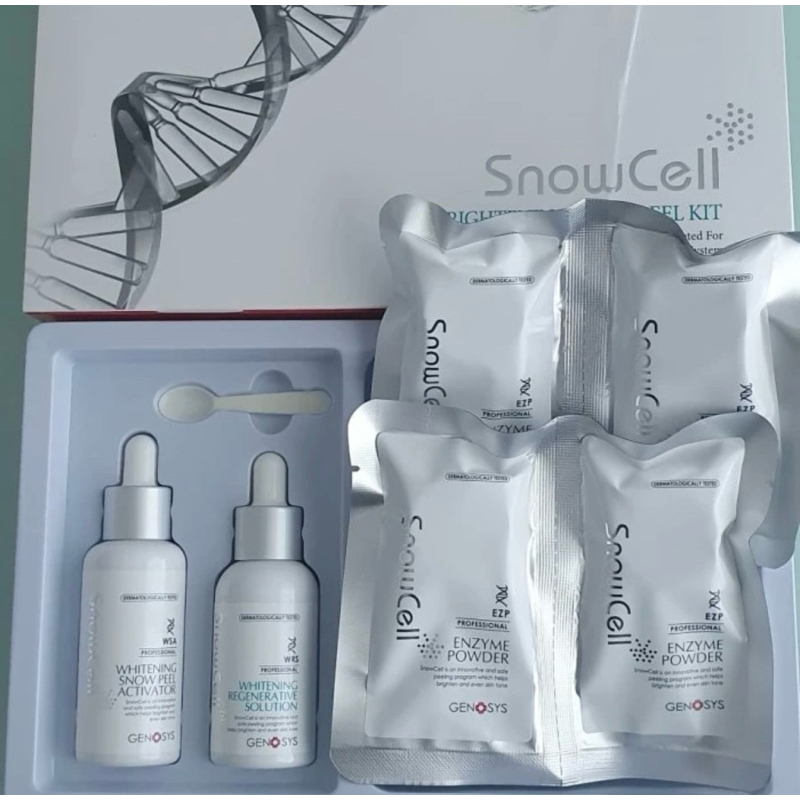 SnowCell Genosys Snow Cell Peeling Peel Kit Brightening Korea BPOM
