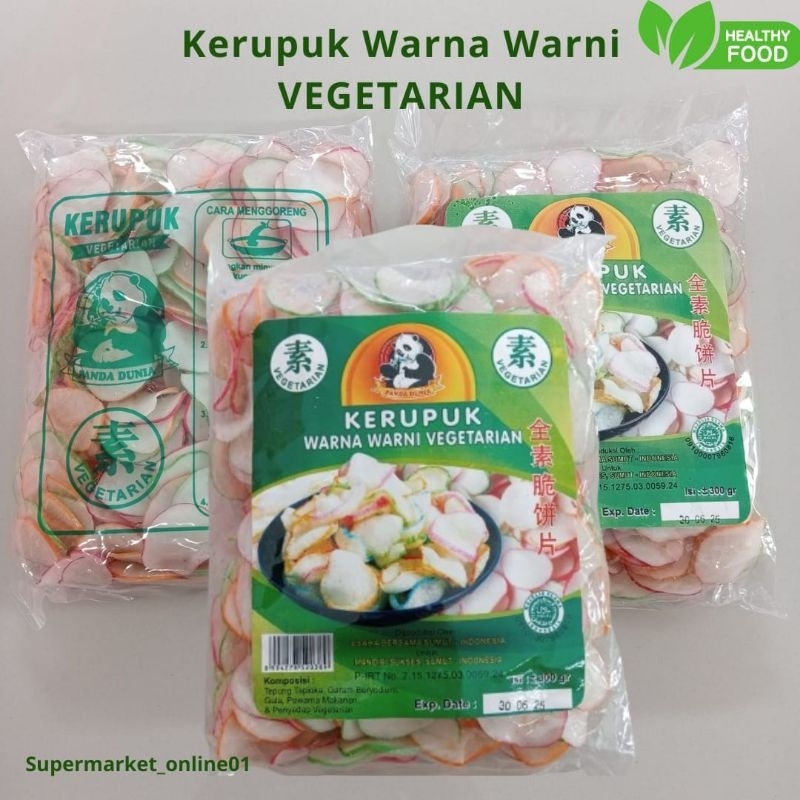 

Kerupuk Warna Warni Vegetarian Mentah 300 Gram