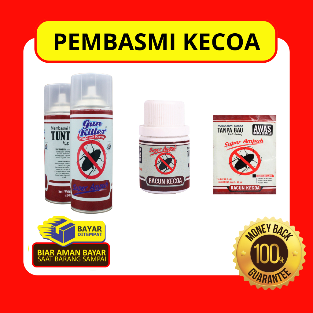 Pembasmi Kecoa, Serbuk dan Spray Racun Untuk Kecoa | Pembunuh Kecoa | Ampuh Kecoa langsung Mati