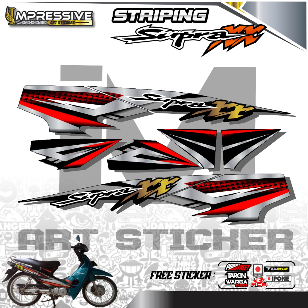 019. STICKER STRIPING SUPRA XX - STRIPING SUPRA XX MOTIF 06