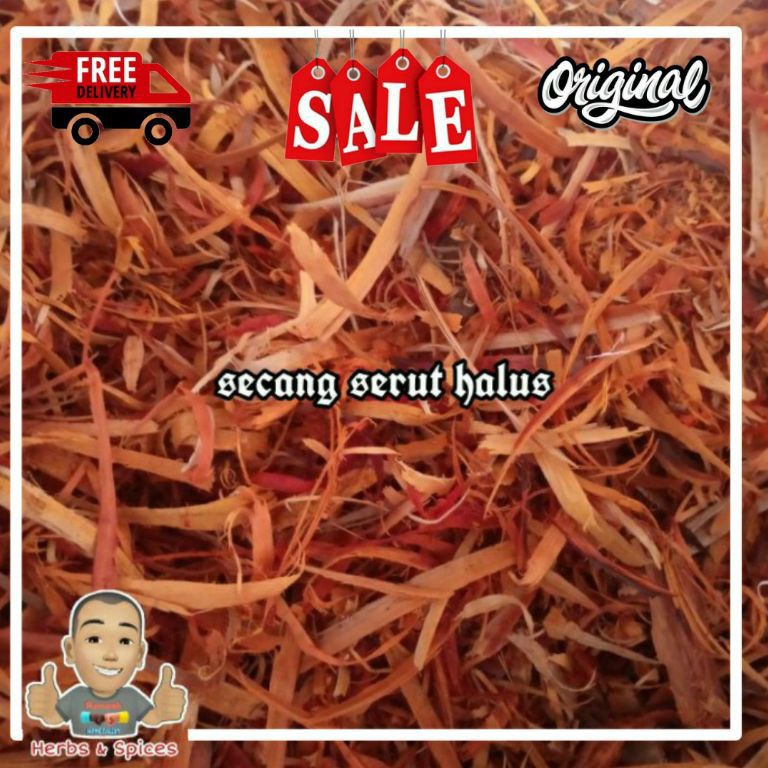 

YOX427 Secang Serut Halus 1kg Kayu Secang Serut Asli Sappan Wood Wedang Secang Secang Cupang