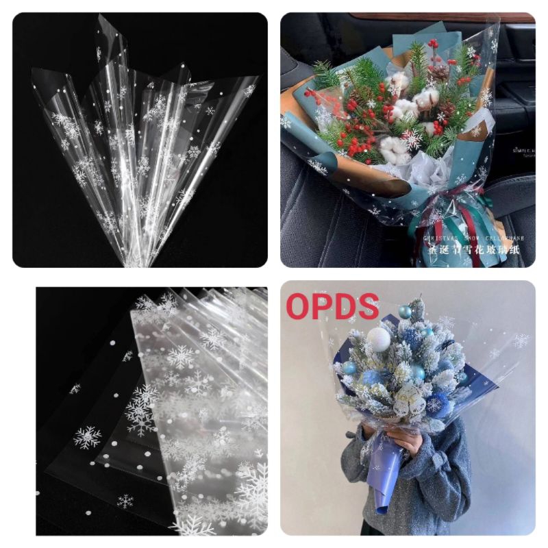 1 Lembar plastik Buket Bunga-Plastik Wrapping Bunga Edisi Natal-Plastik Bunga Buket Lembaran Free Pa