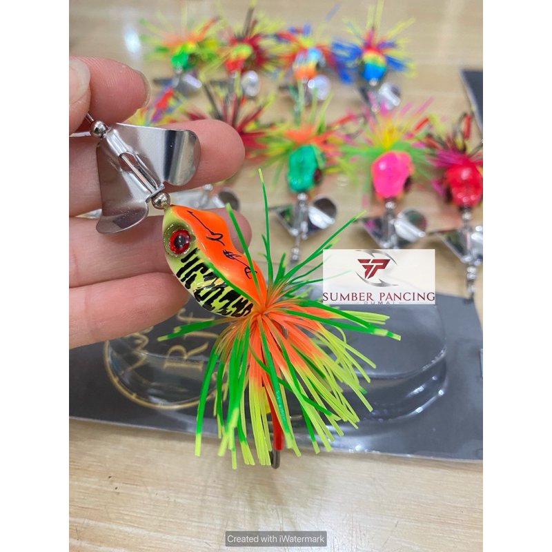 RJF mini Slash frog SINGLE PROP umpan gabus dan tomman double hook