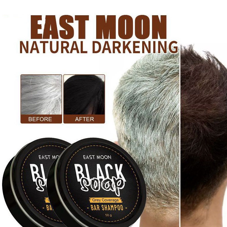 HXE936 1111 Pria Rambut Hitam Sabun Penggelap Rambut Sabun Sampo Bar Penggelap Polygonum Essence Hai