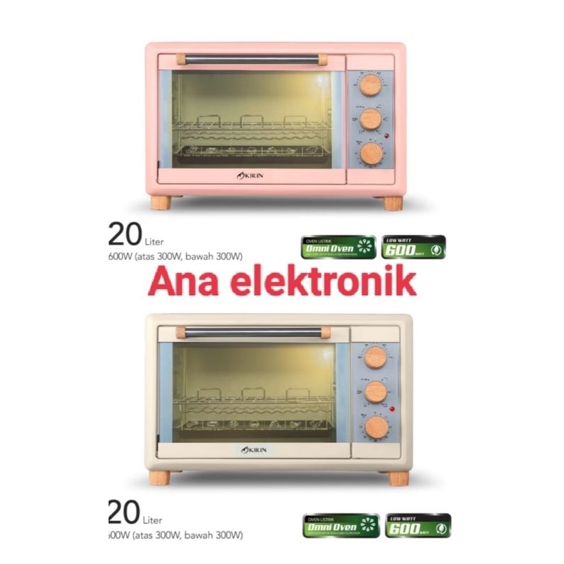 OVEN LISTRIK KIRIN 20 LITER KBO-200