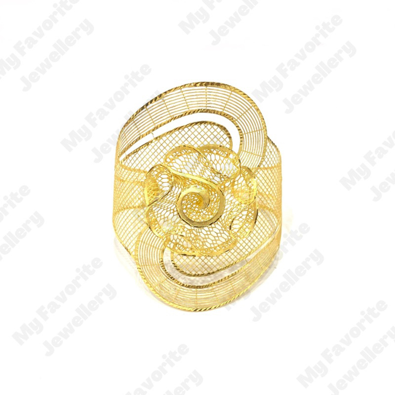 Gelang Bunga Mawar Krawang Emas Asli Kadar 700