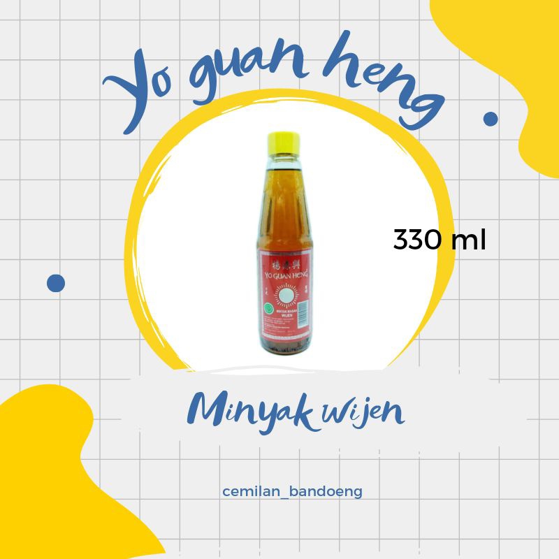 

MINYAK WIJEN YO GUAN HENG TANGGUNG 330 ML