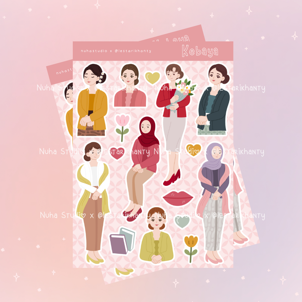 

Sticker by lestarikhanty | Kebaya Adat Perempuan Gadis Cewek Cantik Hijab Batik Pakaian Tradisional | Aesthetic Sticker Estetik Stiker HP Laptop Botol Cute Waterproof Scrapbook Di