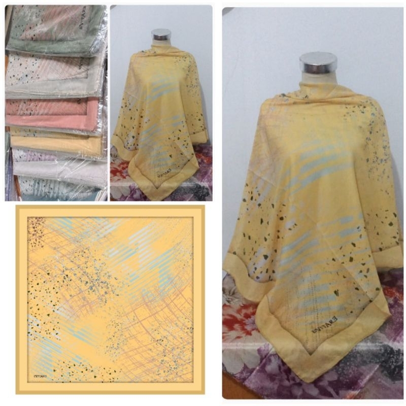 EVITARE - Hijab Segiempat Turkey Syar'i 140x140 cm motif D
