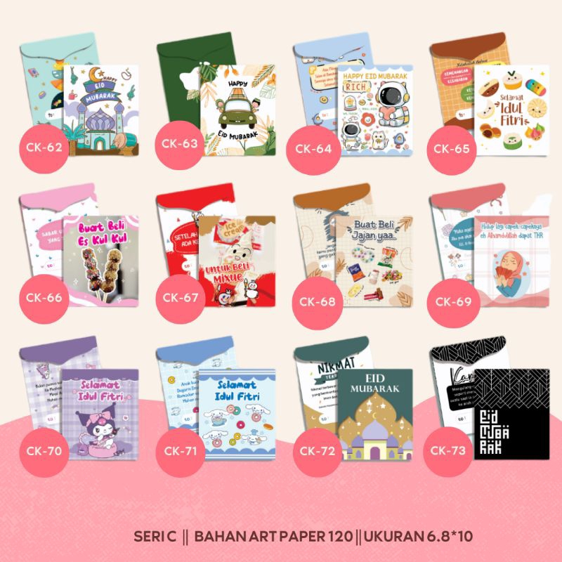 

(CKII-ISI 10) Amplop Lebaran Unik / Amplop lebaran custom / Amplop lebaran Aesthetic / Amplop lebaran Shabby / Amplop Kondangan / Amplop lebaran Lucu