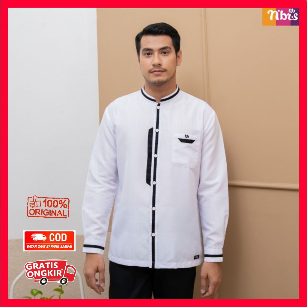 NIBRAS NK 114 NIBRAS KOKO DEWASA LENGAN PANJANG PUTIH