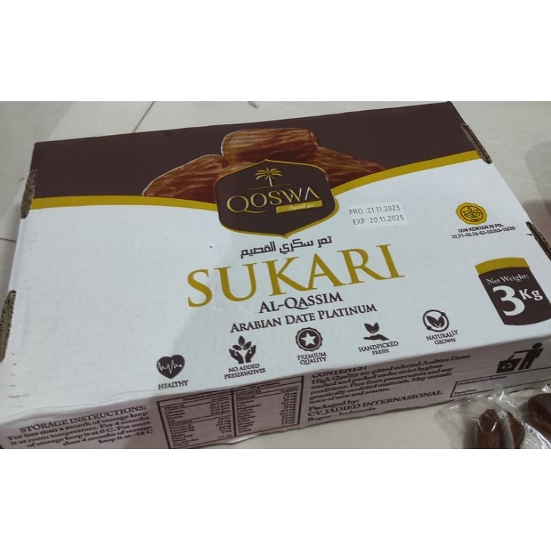 

Kurma Sukari Al Qassim Qoswa kemasan Repack Premium Original / Kurma Sukari Basah