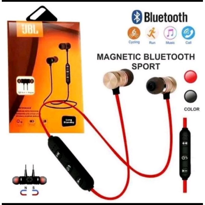 Headset Bluetooth Jbl Mega bass Earphones Bluetooth Suara Mantull