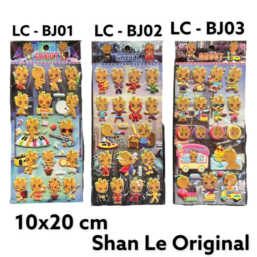 

Shan Le Original Licensed Sticker I AM GROOT - Stiker 3D Timbul